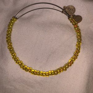 Yellow Beaded Alex and Ani Bracelet
